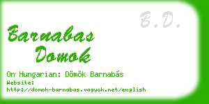 barnabas domok business card